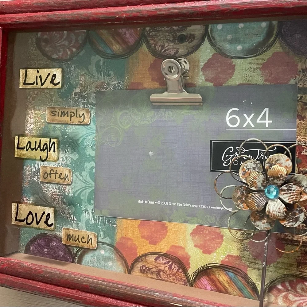 Live laugh love 4x6 clip shadow box‎ picture frame